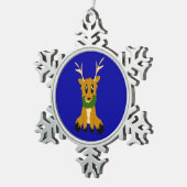 kerstrenrendier voor de klaute tin sneeuwvlok ornament (Rechts)