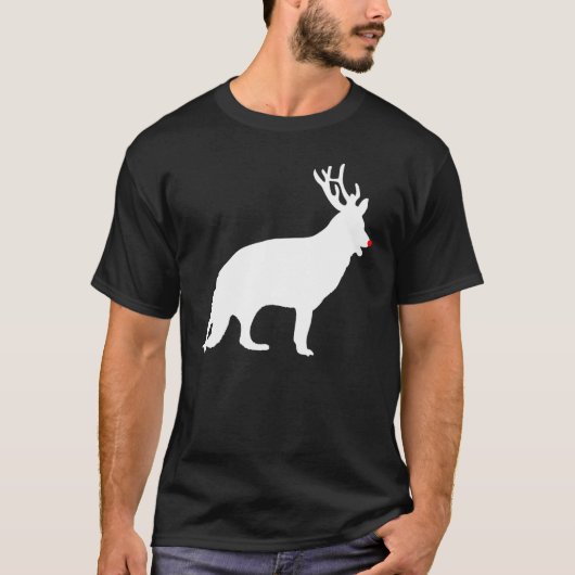 kerstrenrendieren in Shepherd Xmas T-shirt (Voorkant)