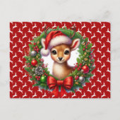 kerstrenrendierster briefkaart (Voorkant)