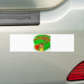 kerstrenrendierster bumpersticker (Op auto)