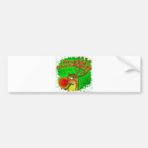 kerstrenrendierster bumpersticker