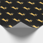 kerstrenrendierster cadeaupapier (Hoek)