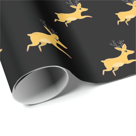 kerstrenrendierster cadeaupapier (Rol Hoek)