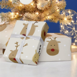 kerstrenrendierster cadeaupapier