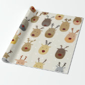 kerstrenrendierster cadeaupapier (Uitgerold)