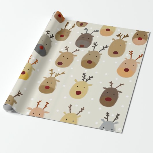 kerstrenrendierster cadeaupapier (Uitgerold)