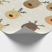 kerstrenrendierster cadeaupapier (Hoek)