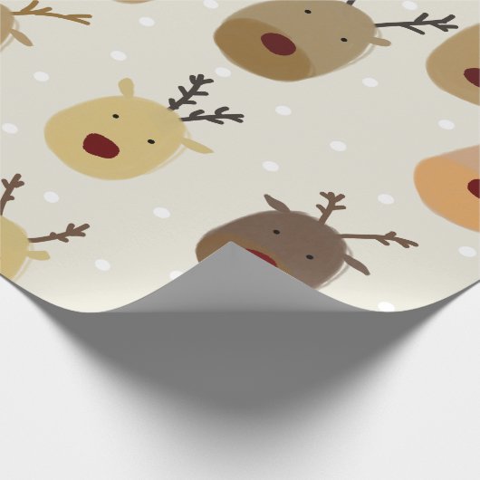 kerstrenrendierster cadeaupapier (Hoek)