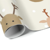 kerstrenrendierster cadeaupapier (Rol Hoek)