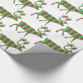 kerstrenrendierster cadeaupapier (Hoek)