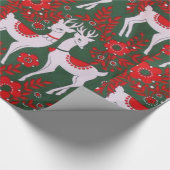 kerstrenrendierster cadeaupapier (Hoek)