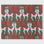 kerstrenrendierster cadeaupapier (Vlak)