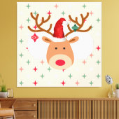 kerstrenrendierster canvas afdruk (Insitu (Woonkamer))