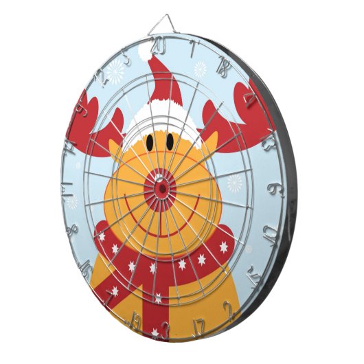 kerstrenrendierster dartbord (Voorkant Rechts)