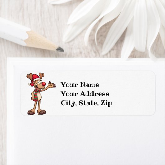 kerstrenrendierster etiket (Insitu)