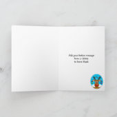 kerstrenrendierster feestdagen kaart (Binnen)