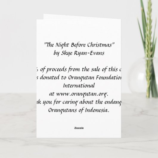 kerstrenrendierster feestdagen kaart (Achterkant)