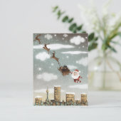 kerstrenrendierster feestdagenkaart (Staand voorkant)