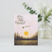 kerstrenrendierster feestdagenkaart (Staand voorkant)