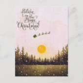 kerstrenrendierster feestdagenkaart (Voorkant)