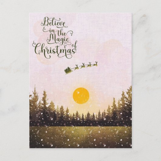 kerstrenrendierster feestdagenkaart (Voorkant)