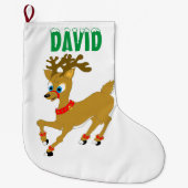 kerstrenrendierster grote kerstsok (Voorkant)