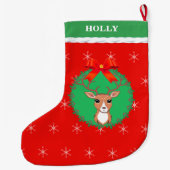 kerstrenrendierster grote kerstsok (Achterkant)