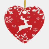 kerstrenrendierster keramisch ornament (Voorkant)