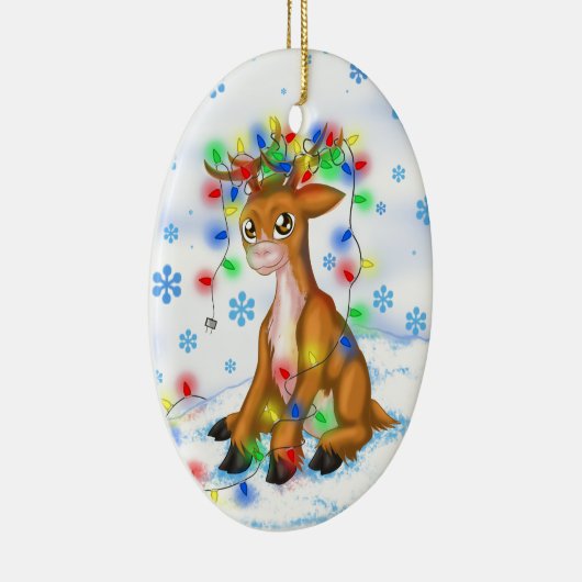 kerstrenrendierster keramisch ornament (Rechts)
