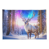 kerstrenrendierster kussensloop (Achterkant-Rechts)