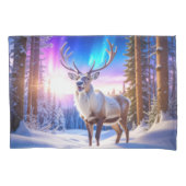 kerstrenrendierster kussensloop (Voorkant-Links)