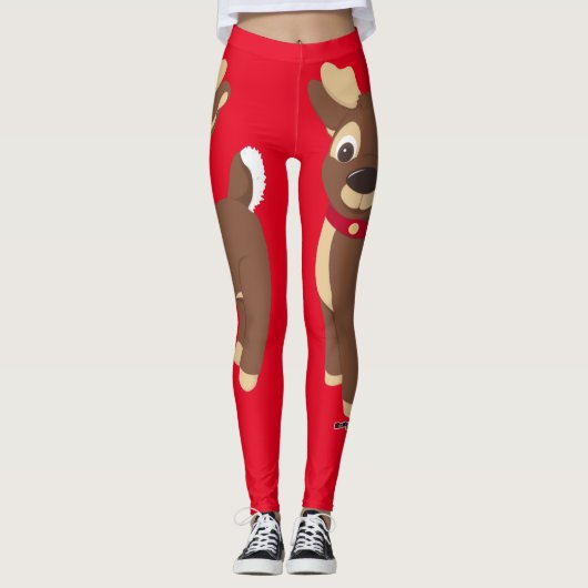 kerstrenrendierster leggings (Voorkant)