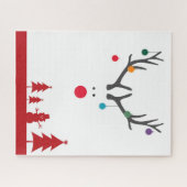 kerstrenrendierster legpuzzel (Horizontaal)