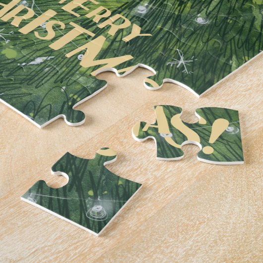 kerstrenrendierster legpuzzel (Zijkant)