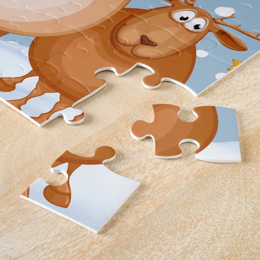 kerstrenrendierster legpuzzel (Zijkant)
