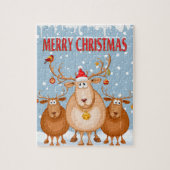 kerstrenrendierster legpuzzel (Verticaal)