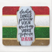 kerstrenrendierster muismat (Voorkant)