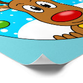 kerstrenrendierster poster (Hoek)