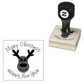 kerstrenrendierster rubberstempel (Gestempeld)