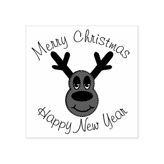 kerstrenrendierster rubberstempel (Afrduk)