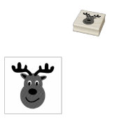 kerstrenrendierster rubberstempel (Gestempeld)