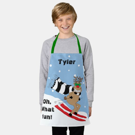 kerstrenrendierster schort (Gedragen)