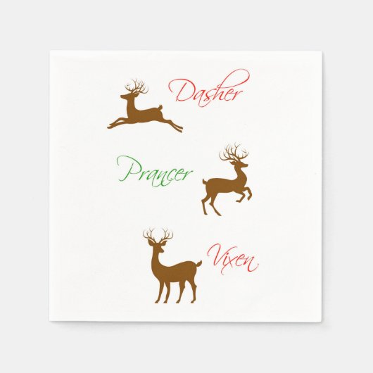 kerstrenrendierster servetten (Voorkant)