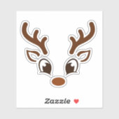 kerstrenrendierster sticker (Vel)