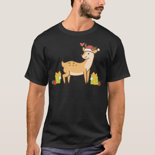kerstrenrendierster t-shirt (Voorkant)