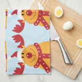 kerstrenrendierster theedoek (Quarter Fold)