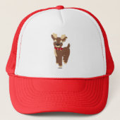 kerstrenrendierster trucker pet (Voorkant)