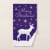 kerstrenrenrennen Bunny Tree Snow Night Star Sky Bad Handdoek (Handdoek)