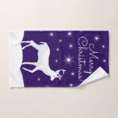 kerstrenrenrennen Bunny Tree Snow Night Star Sky Bad Handdoek (Handdoek)
