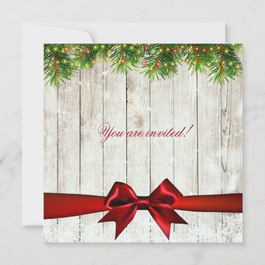 Kerstrepetitie Diner Boom, Lichten & Lint Kaart (Achterkant)